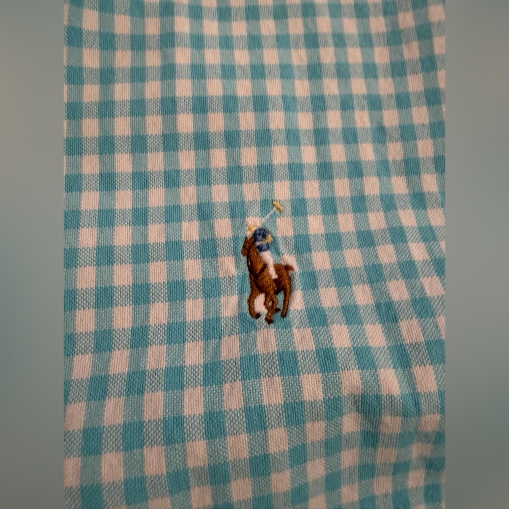 Ralph Lauren Shirt Men's XL Blue Gingham Plaid Classic Fit Preppy Flesh Pony - Picture 6 of 8